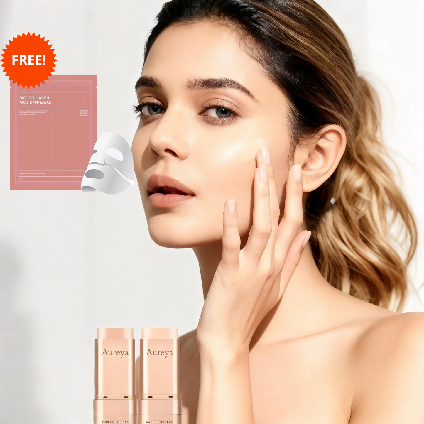 Aureya™ Dual Radiance Stick – Diwali Gift: Bio Collagen Mask Worth ₹399/-