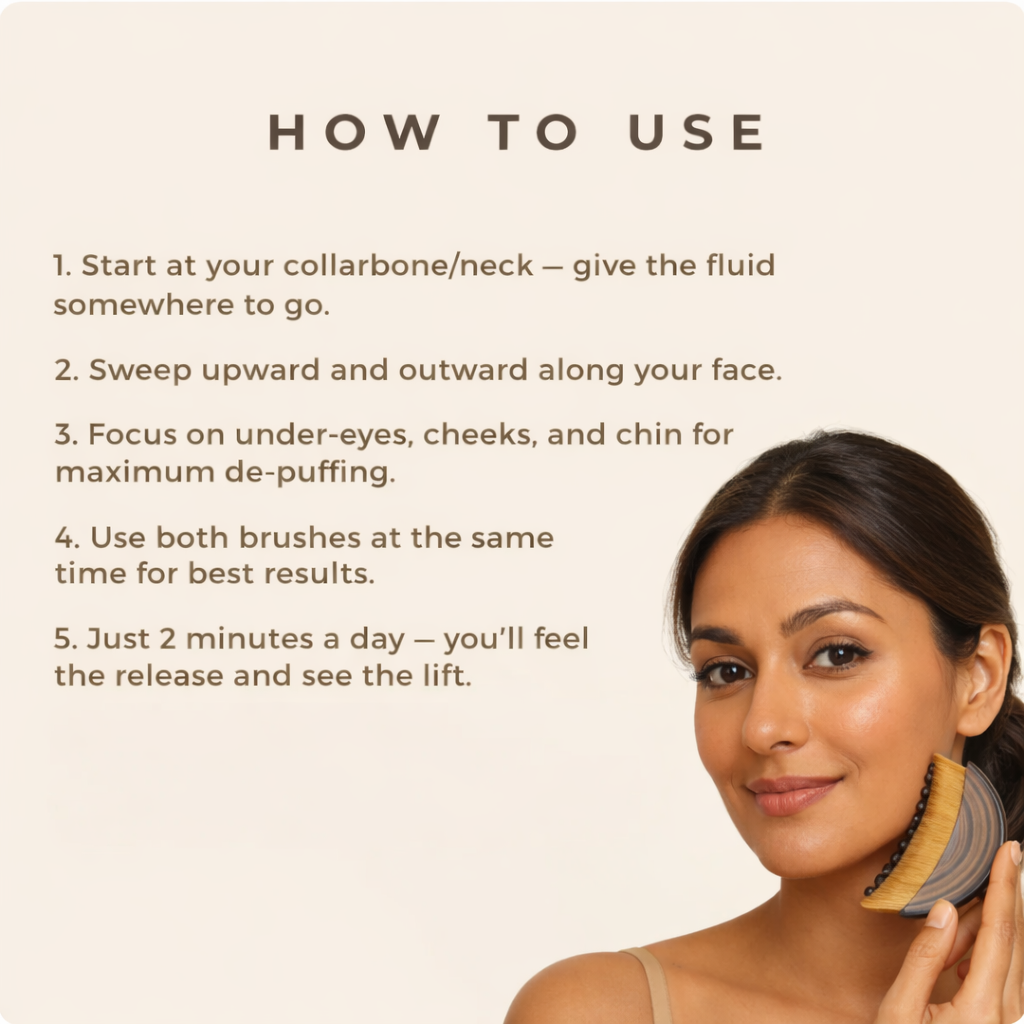 EWOQUE™ Lymphatic Contour Face Brush | Sculpting & Drainage Massager